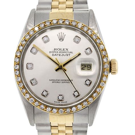 rolex oyster perpetual datejust reference 16013|rolex datejust 16013 diamond bezel.